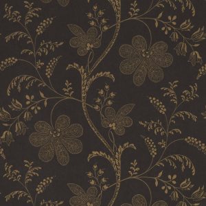 Bedford Square Ebony Gold Little Greene Wallpaper
