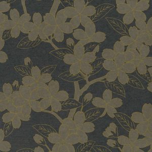 Camellia Charcoal Little Greene Wallpaper