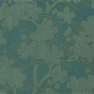 Camellia Teal Little Greene Wallpaper