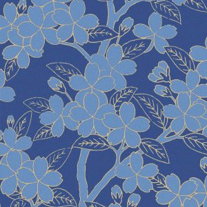 Camellia Smalt Little Greene Wallpaper