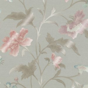 China Rose French Grey Lustre Little Greene Wallpaper