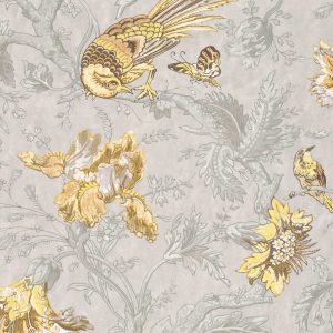 Crowe Hall Lane Gilt Little Greene Wallpaper