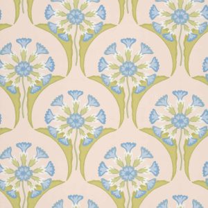 Hencroft Blue Primula Little Greene Wallpaper