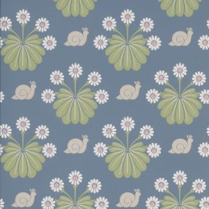 Burges Snail Juniper Little Greene Wallpaper