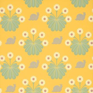 Burges Snail Lemon Little Greene Wallpaper