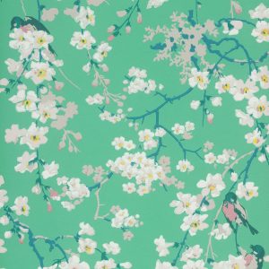 Massingberd Blossom Verditer Little Greene Wallpaper