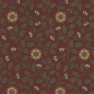 Richmond Green Revival Red Little Greene Wallpaper