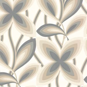 Starflower Platinum Little Greene Wallpaper